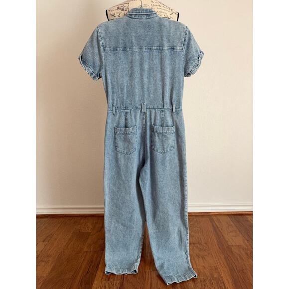 B39 Splendid Denim Jumpsuit Womens Small Utility Erika - Picture 5 of 9